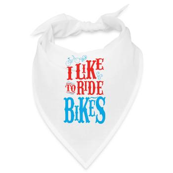 I like to ride bikes - Bandana - Weiß - Vorne