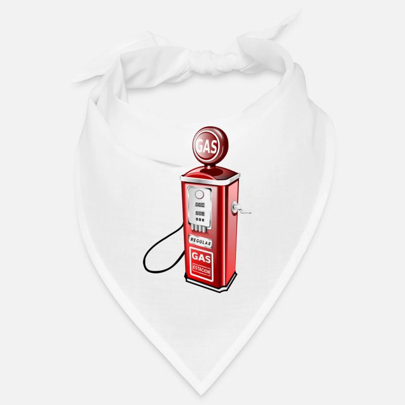 Pompe à essence - Bandana - blanc