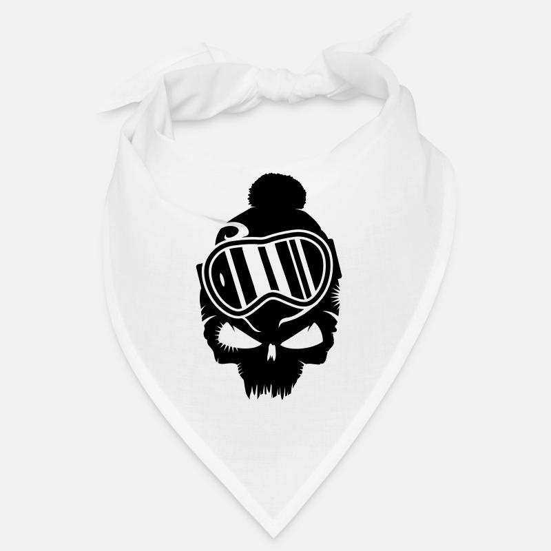 Snowboard Skull mit Snowboard Brille Bandana