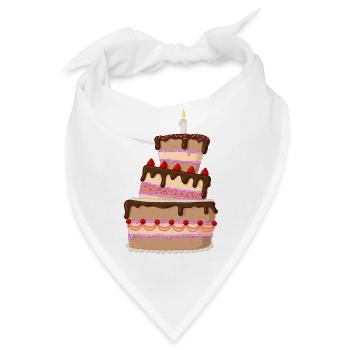 Leckere Comic Torte - Bandana - Weiß - Vorne