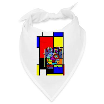 LOVE GEOMETRIC SHAPES - Bandana - Weiß - Vorne