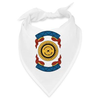 Marokkanischer Reisender - Bandana - Weiß - Vorne