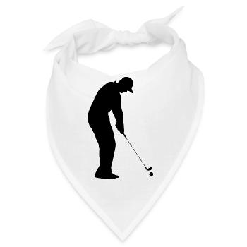 Golf Golfer Golfspieler Golfplatz - Bandana - Weiß - Vorne