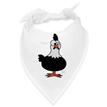 Huhn - Hühnchen - Bandana - Weiß - Vorne