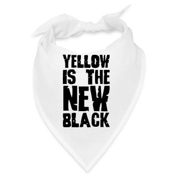 Gelb ist das neue Schwarz - Bandana - Weiß - Vorne