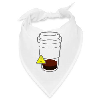 Warning Coffee - Bandana - Weiß - Vorne