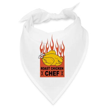 roast chicken chef - Bandana - Weiß - Vorne