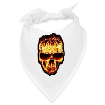 Fire Skull - Bandana - Weiß - Vorne