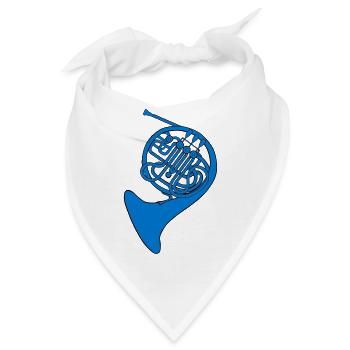blue french horn - Bandana - Weiß - Vorne