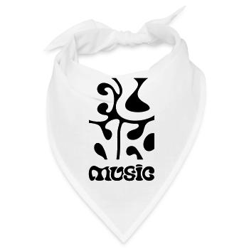 Funk Jazz musikalische Symbole Musik funk jazz rnb - Bandana - Weiß - Vorne