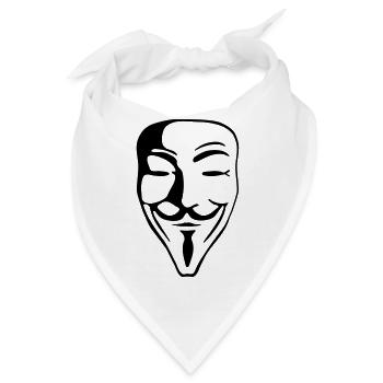 Guy Fawkes for bright shirts - Bandana - Weiß - Vorne