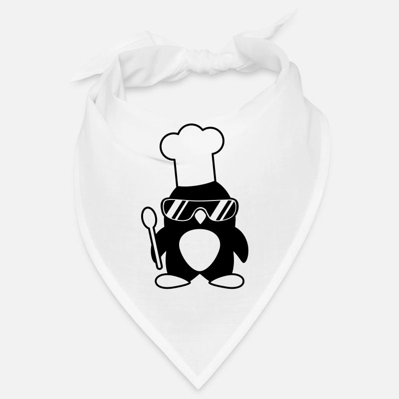 Cool Penguin Chef - Bandana - blanc