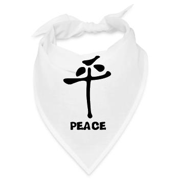 Feng-Shui-Symbol des Friedens Frieden Ruhe - Bandana - Weiß - Vorne