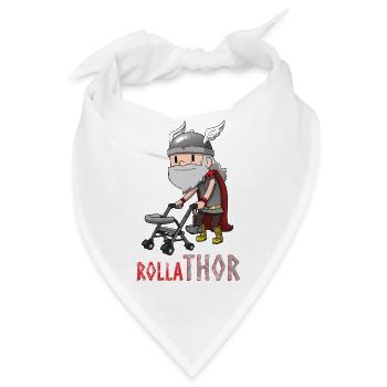 RollaTHOR - Lusiges Thor Rollator Design - Bandana - Weiß - Vorne