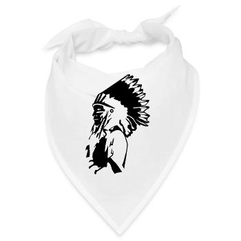 Indianer - Bandana - Weiß - Vorne