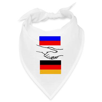 Russland & Deutschland - Bandana - Weiß - Vorne