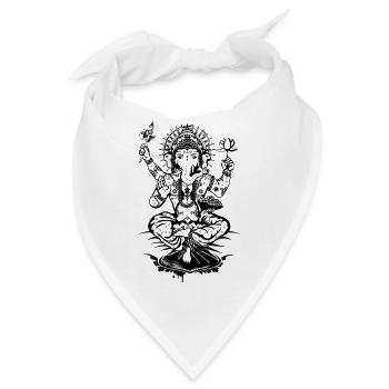 Ganesha ein Gott mit Elefantenkopf - Bandana - Weiß - Vorne