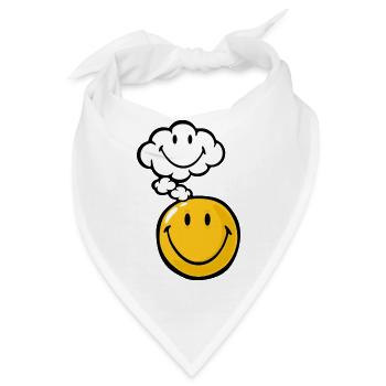 Smiley Thought - Bandana - Weiß - Vorne