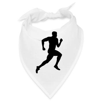 Läufer, Laufen, Running - Bandana - Weiß - Vorne