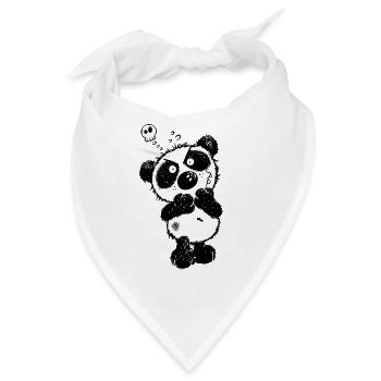 Grummeliger Panda - Bandana - Weiß - Vorne