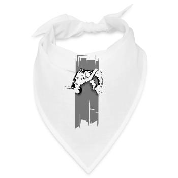 Parkour Salto Freerunning Symbol Grafik icon Logo - Bandana - Weiß - Vorne