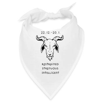 Steinbock - Bandana - Weiß - Vorne