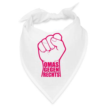 Omas gegen rechts - Bandana - Weiß - Vorne