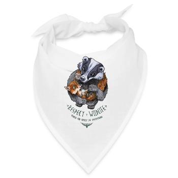 Respektieren Sie die Tierwelt - Bandana - Weiß - Vorne