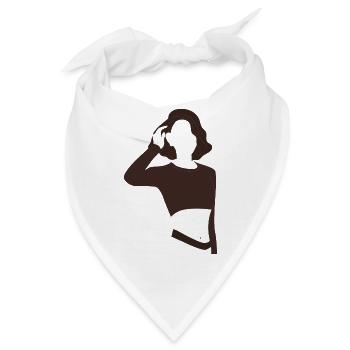 Frau - Bandana - Weiß - Vorne