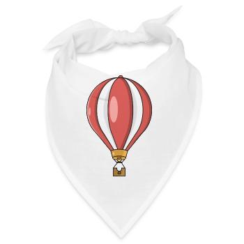 Heißluftballon, Rot Heißluftballon, Luftballon - Bandana - Weiß - Vorne