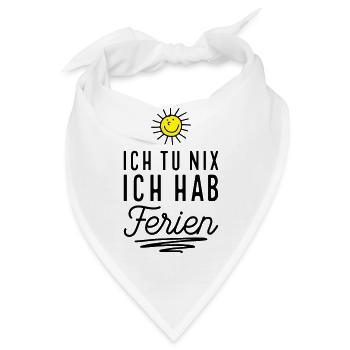 Endlich Ferien - Bandana - Weiß - Vorne