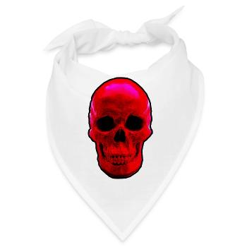 Skull red - Bandana - Weiß - Vorne