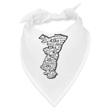 Elsass Region Name - Bandana - Weiß - Vorne