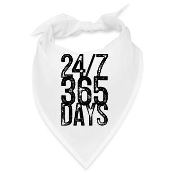 24/7 WORKAHOLIC ARBEITSTIER HAMSTERRAD - Bandana - Weiß - Vorne