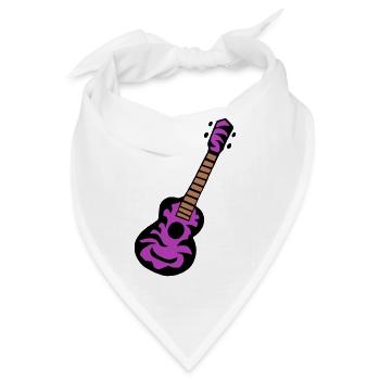 Ukulele Gitarre dreifarbig 1 - Bandana - Weiß - Vorne