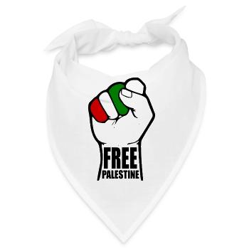 Free palestine - Bandana - Weiß - Vorne