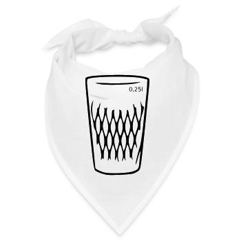 Geripptes - Bandana - Weiß - Vorne
