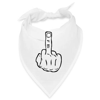 Fuck Finger Große Ehre - Bandana - Weiß - Vorne