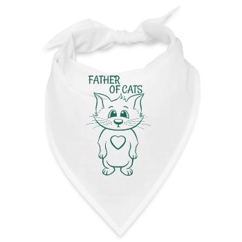 Father of Cats - Bandana - Weiß - Vorne