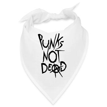 punks not dead Zitat - Bandana - Weiß - Vorne