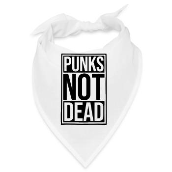 punks not dead Zitat - Bandana - Weiß - Vorne