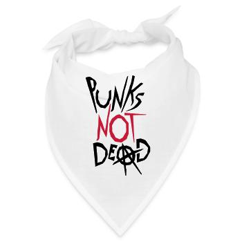 punks not dead Zitat - Bandana - Weiß - Vorne