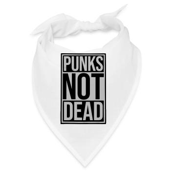 punks not dead Zitat - Bandana - Weiß - Vorne
