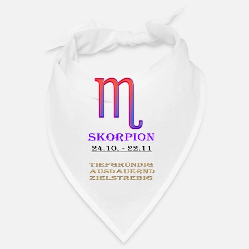 Skorpion Sternzeichen - Bandana - Weiß