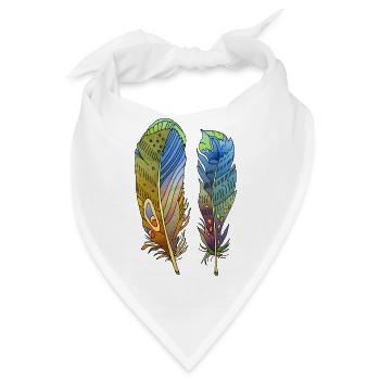 Feder - Bandana - Weiß - Vorne