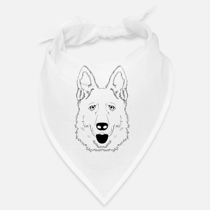 Deutscher Schäferhund Kopf, schwarz, niedlich Bandana