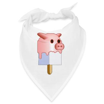 Eis am Stiel Schweinegesicht - Bandana - Weiß - Vorne