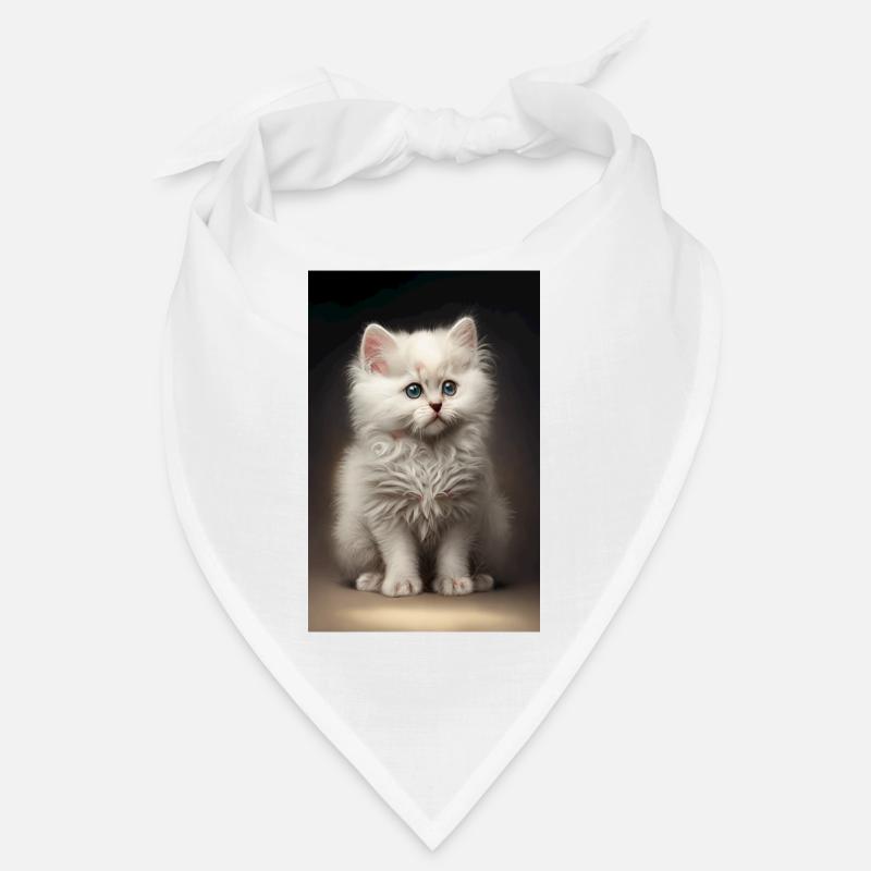 Weißes Kätzchen Bandana