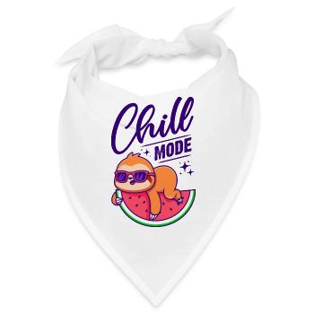 Erholung - Chill Mode Sloth / Chill out / Chillen - Bandana - Weiß - Vorne