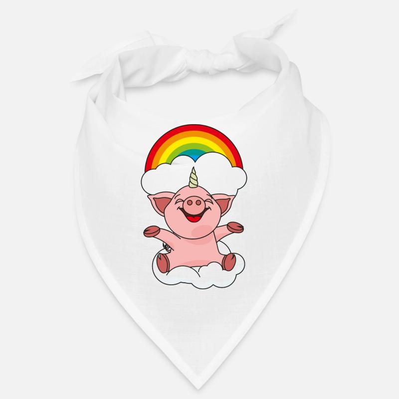 Corne de cochon avec arc-en-ciel Bandana